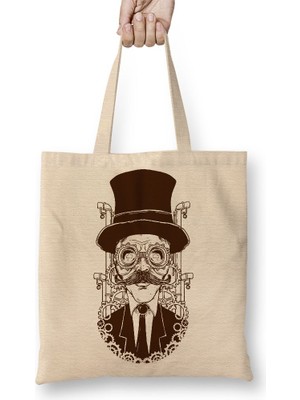 Baskı Dükkanı Modern Bez Çanta Uzun Saplı