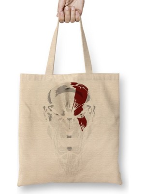 Baskı Dükkanı God Of War Kratos Bez Çanta Uzun Saplı