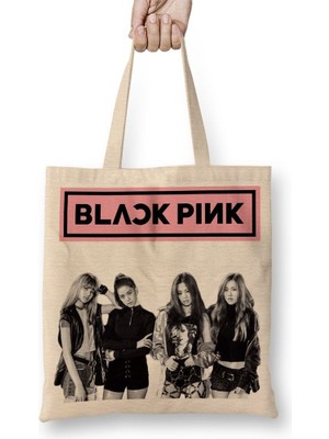 Baskı Dükkanı Blackpink 12 Bez Çanta Uzun Saplı
