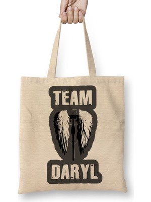Baskı Dükkanı Team Daryl Bez Çanta Uzun Saplı