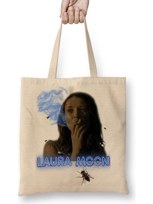 Baskı Dükkanı Laura Moon Bez Çanta Uzun Saplı