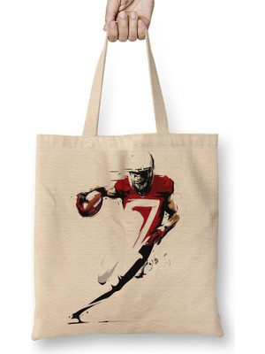 Baskı Dükkanı Spor Fl Bez Çanta Uzun Saplı