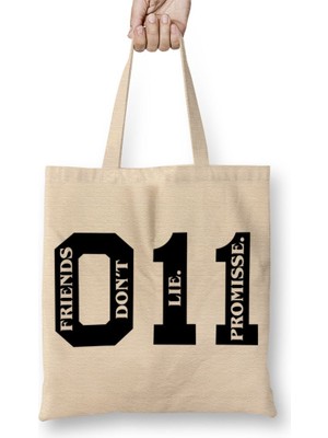 Baskı Dükkanı Stranger Things 011 Bez Çanta Uzun Saplı