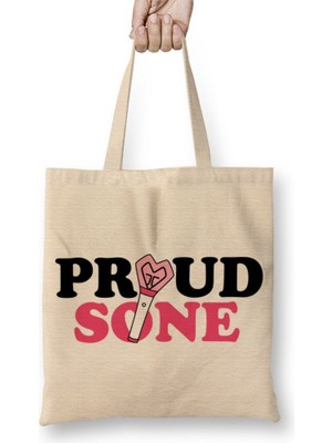 Baskı Dükkanı Proud Sone Bez Çanta Uzun Saplı