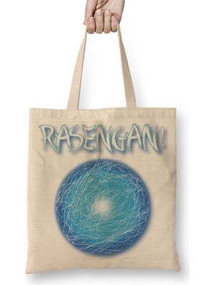 Baskı Dükkanı Rasengan Naruto Bez Çanta Uzun Saplı