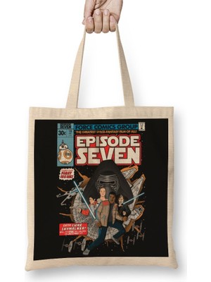 Baskı Dükkanı Star Wars Epısode Seven Bez Çanta Uzun Saplı