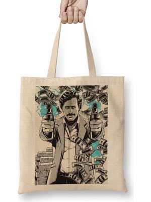 Baskı Dükkanı Plata O Plomo Patron Bez Çanta Uzun Saplı