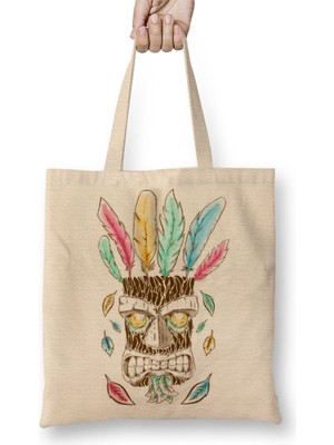 Baskı Dükkanı Crash Bandicoot Aku Aku Bez Çanta Uzun Saplı