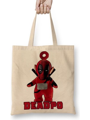 Baskı Dükkanı Deadpool Bez Çanta Uzun Saplı