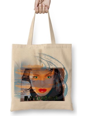 Baskı Dükkanı Angel Bez Çanta Uzun Saplı