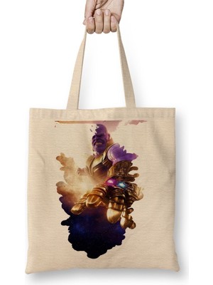 Baskı Dükkanı Marvel 03 Bez Çanta Uzun Saplı