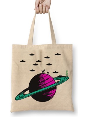 Baskı Dükkanı Colapso Bez Çanta Uzun Saplı