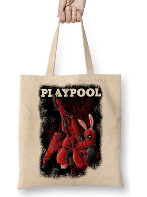 Baskı Dükkanı Playpool Bez Çanta Uzun Saplı