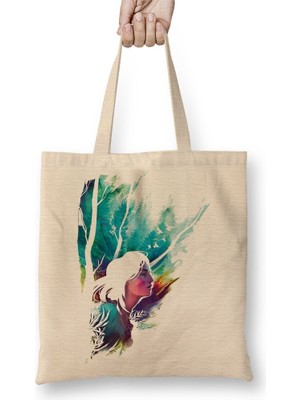 Baskı Dükkanı Wild Nature Bez Çanta Uzun Saplı