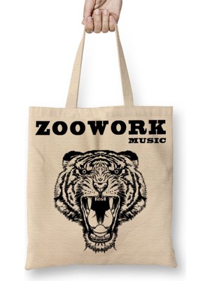 Baskı Dükkanı Zoowork Music Bez Çanta Uzun Saplı