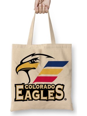 Baskı Dükkanı Colorado Eagles Echl American Hockey League Loveland Bez Çanta Uzun Saplı