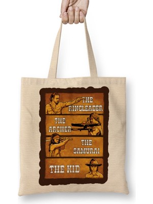 Baskı Dükkanı The Ringleader The Archer The Samurai Bez Çanta Uzun Saplı