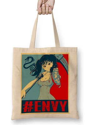 Baskı Dükkanı The Seven Deadly Sins Envy - Diane Bez Çanta Uzun Saplı