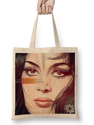 Baskı Dükkanı Türkan Şoray Bez Çanta Uzun Saplı