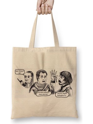 Baskı Dükkanı Behzat Ç Söz Bez Çanta Uzun Saplı