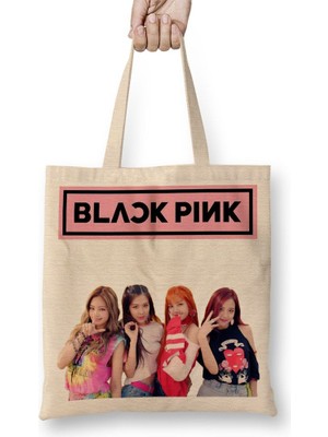 Baskı Dükkanı Blackpink 004 Bez Çanta Uzun Saplı
