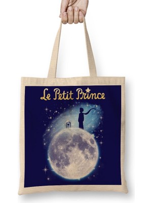 Baskı Dükkanı Le Petit Prince Küçük Prens 04 Bez Çanta Uzun Saplı
