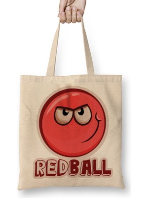 Baskı Dükkanı Red Ball 4 The Red Ball Bez Çanta Uzun Saplı