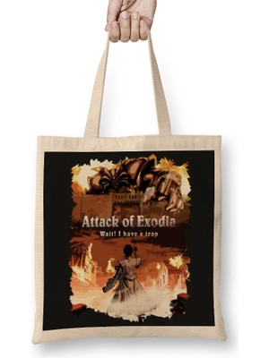 Baskı Dükkanı Attack Of Exodia Yugioh Bez Çanta Uzun Saplı