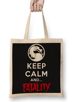 Baskı Dükkanı Fear The Deer Bez Çanta Uzun Saplı