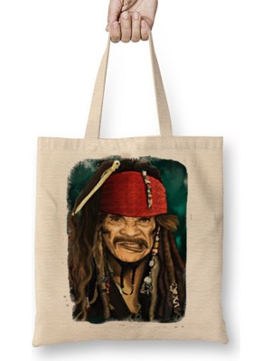 Baskı Dükkanı Seu Madruga Pirata Bez Çanta Uzun Saplı