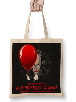 Baskı Dükkanı We're All Mad Here Bez Çanta Uzun Saplı