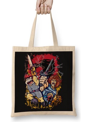 Baskı Dükkanı W Thundercats Bez Çanta Uzun Saplı