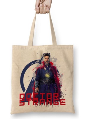 Baskı Dükkanı Avengers Doctor Strange Bez Çanta Uzun Saplı