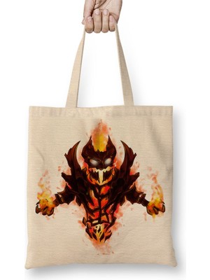 Baskı Dükkanı Dota 2 Shadow Demon Bez Çanta Uzun Saplı