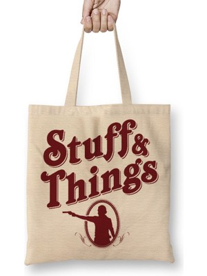 Baskı Dükkanı Stuff Things Bez Çanta Uzun Saplı