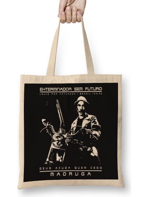 Baskı Dükkanı Seu Madruga Exterminador Bez Çanta Uzun Saplı