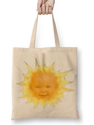 Baskı Dükkanı The Teletubbies Sun Bez Çanta Uzun Saplı