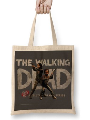 Baskı Dükkanı The Walking Dead Final Season Bez Çanta Uzun Saplı