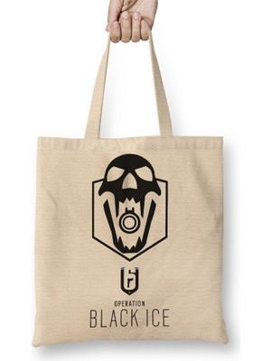 Baskı Dükkanı Tom Clancy's Rainbow Six Siege Bez Çanta Uzun Saplı