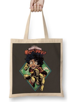 Baskı Dükkanı My Hero Academia Bez Çanta Uzun Saplı