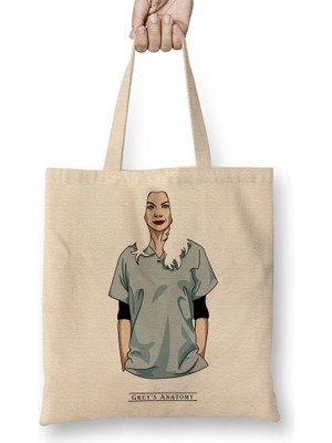Baskı Dükkanı Grey´s Anatomy Bez Çanta Uzun Saplı