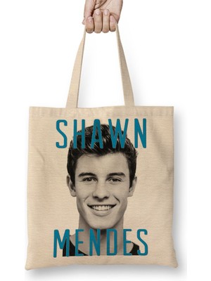 Baskı Dükkanı Shawn Mendes Bez Çanta Uzun Saplı