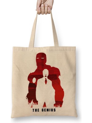 Baskı Dükkanı The Genius Iroman Bez Çanta Uzun Saplı
