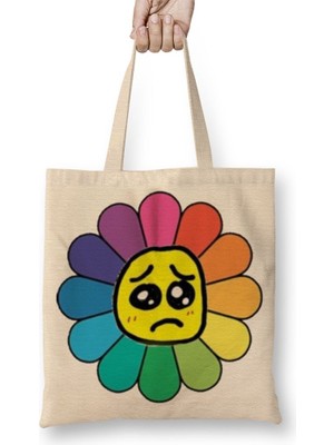 Baskı Dükkanı Bts Jhope Takashi Murakami Bez Çanta Uzun Saplı
