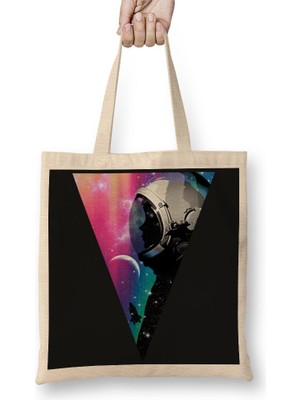 Baskı Dükkanı The Astronaut Bez Çanta Uzun Saplı