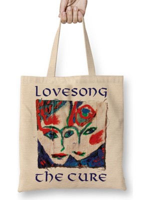 Baskı Dükkanı Lovesong The Cure Bez Çanta Uzun Saplı