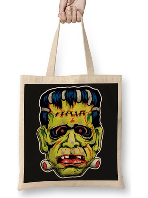 Baskı Dükkanı Vintage Halloween Is The Best Bez Çanta Uzun Saplı