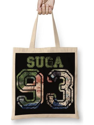 Baskı Dükkanı Bts Suga Bez Çanta Uzun Saplı