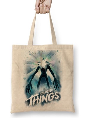 Baskı Dükkanı Stranger Things 05 Bez Çanta Uzun Saplı