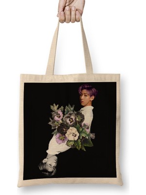 Baskı Dükkanı Got7 Bambam Bez Çanta Uzun Saplı